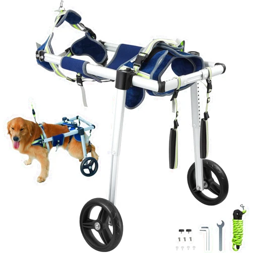 VEVOR Dog Wheelchair for Back Legs, Pet Wheelchair Lightweight & Adjustable Assisting in Healing, Dog Cart with 2 Wheels for Injured, Disabled, Paralysis, Hind Limb Weak Pet (Large)