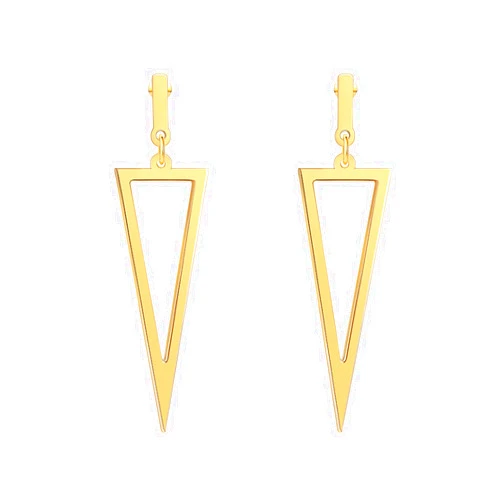 BIRDAYPRE Geometric Metal Clip On Earrings for Women Copper Sheet Clip On Triangle Shape Drop Dangle Earrings Gold Ear Clip Statement Non Piercing Christmas Party Jewelry Valentine's Day Mother's Day Gift for Girls Teen