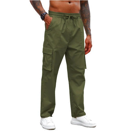 COOFANDY Men's Casual Cargo Pants Cotton Drawstring Athletic Jogger Sweatpants