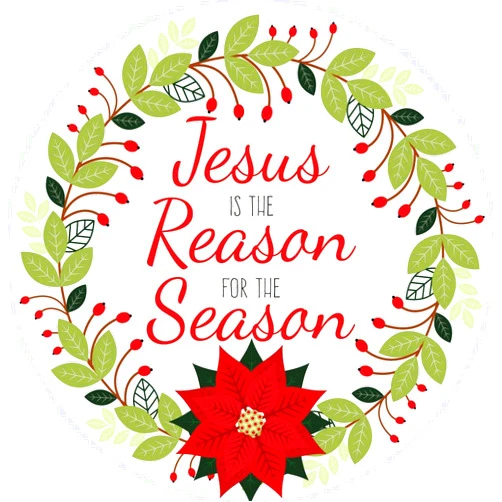 Mad Mags Jesus is The Reason for The Season Christmas Car Magnet Bumper Decal, Magnetic Xmas Decorations for Bumpers, Refrigerators, Whiteboards, Garage Doors, and More,5 1/2 Inch