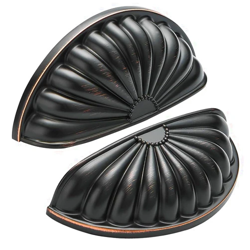 HARPOON 6 Pack Bin Cup Drawer Handle Pull Cabinet Hardware,Kitchen Cabinet Pulls,3 inch Hole Center Oil Rubbed Bronze