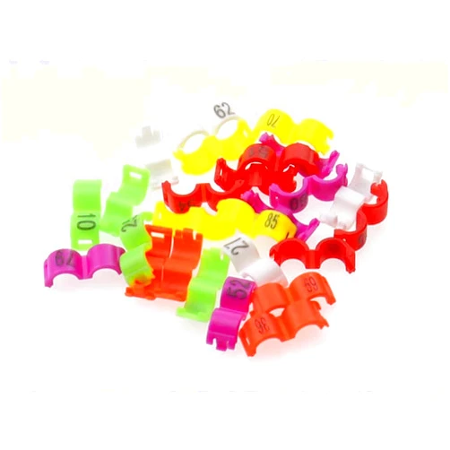 Freen-p 2.7/3/4/4.5/5/8/9/10/12/14mm Customized Bird Leg Band Pigeon Clip Open Grouped Ring Name Year 100pcs