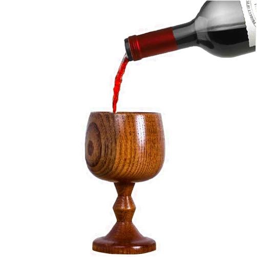 TBWHL Hand-made Jujube Wooden Wine Goblet Drinking Cup 5oz (150ml)