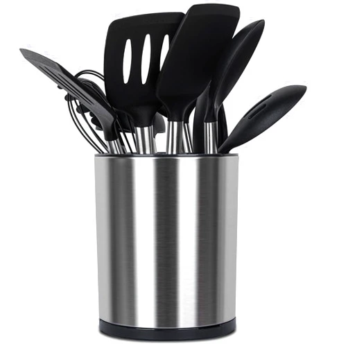 Haiyouneer Kitchen Utensil Holder for Countertop 360° Rotating Utensil Caddy Extra Large Utensil Crock Cooking Utensil Holder for Kitchen Counter