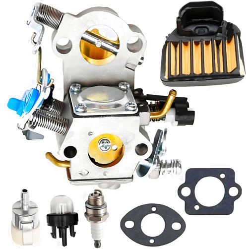 CAFEZAYO 455 460 Rancher Carburetor Compatible with Husqvarna 455E 461 Rancher Chainsaws Parts, Carb Tune Up Kits Replaces WTA-29 WTEA-1 544227401 544883001 with 537255701 Air Filter