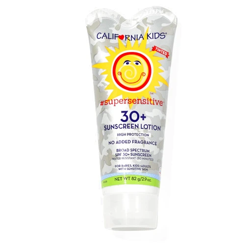 California Baby California Kids Sunscreen SPF 30 + | Super Sensitive (Unscented) | Kids Mineral Sunscreen | Face + Body | Titanium Dioxide | Travel Size | 82g / 2.9oz