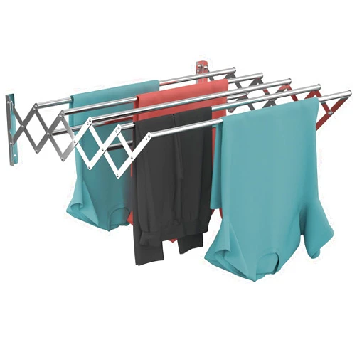 Guevara Wall Mounted Clothes Drying Rack,Stainless Steel Foldable Drying Rack for Laundry Room/Bathroom Tower，Easy to Install 31-inch Rod, 120 lbs Large Capacity- Indoor and Outdoor Use