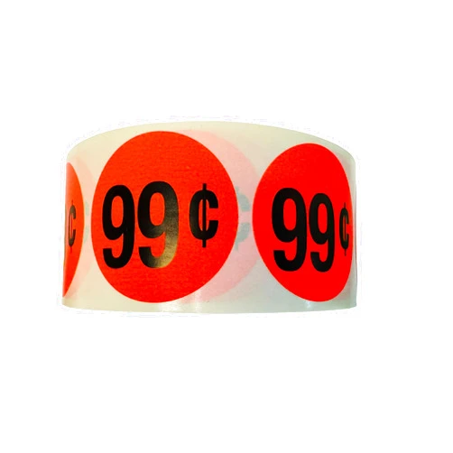 Labels and More, Inc. 99 Cent Pricing Label Bright Red 1.5-inch (1-1/2