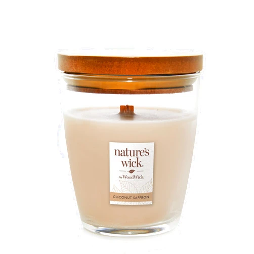 Nature's Wick Coconut Saffron Scented Candle, 10 ounces