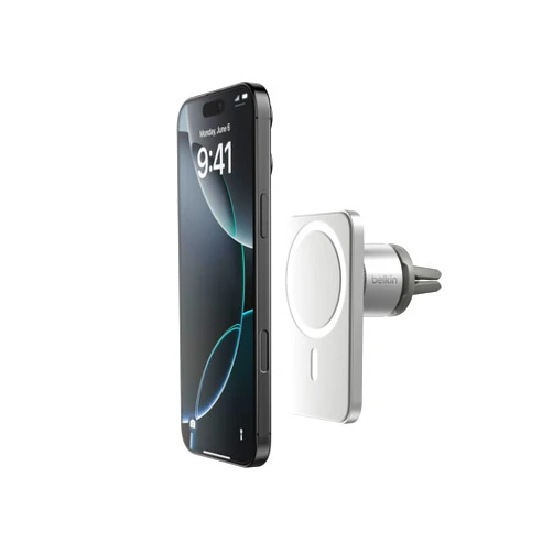 Belkin MagSafe Vent Mount Pro - MagSafe Phone Mount for Car, Magnetic Phone Holder Compatible with iPhone 17, 16, 15, Series, 14 Series, Pixel 10, and More - Gray