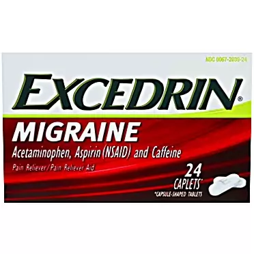 Excedrin Migraine Pain Reliever Caplets 24 ea