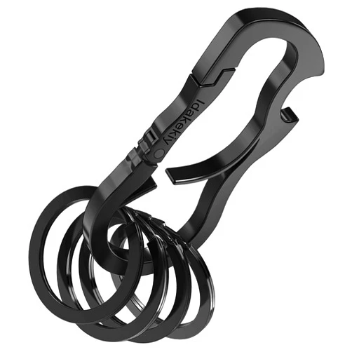 Idakekiy Key Chain Bottle Opener 4 Key Rings Keychain Carabiner Clip Key Holder for Men and Women
