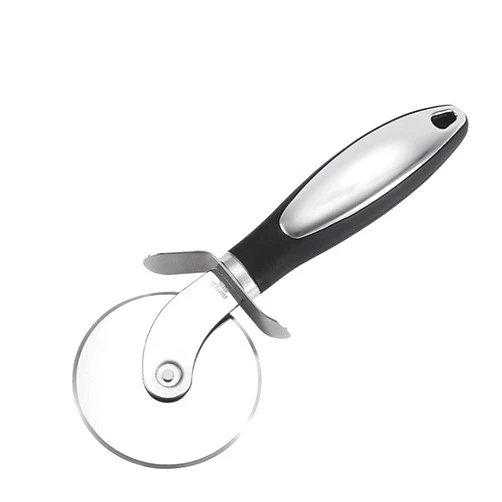 Tixixc Classic Pizza Wheel Cutter with Sharp Blade, Built-In Finger Guard for Safety, Comfort Grip Ideal for Crusts, Pies, and More - Dishwasher Safe
