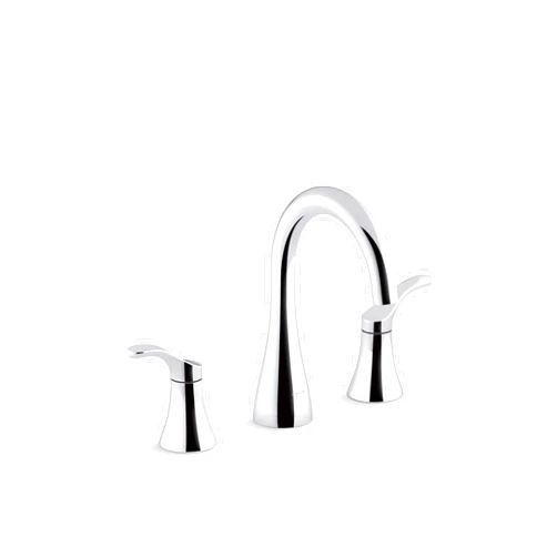 Kohler 27390-4-CP SIMPLICE®Widespread bathroom sink faucet, 1.2 GPM, Polished Chrome