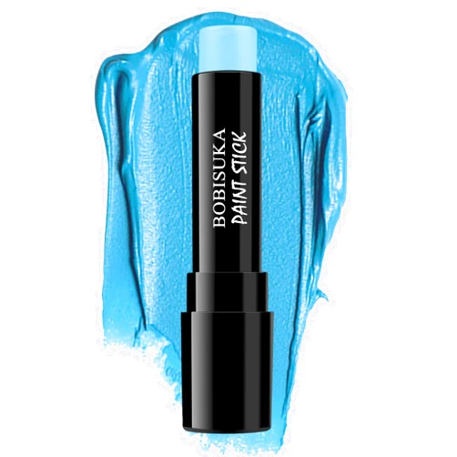 BOBISUKA Light Blue Face Paint Stick – Sweatproof Eye Black for Baseball Football Softball Sports, High Coverage Halloween Makeup Cosplay SFX – Ideal for Ice Fairy, Frost Spirit, Mermaid Looks