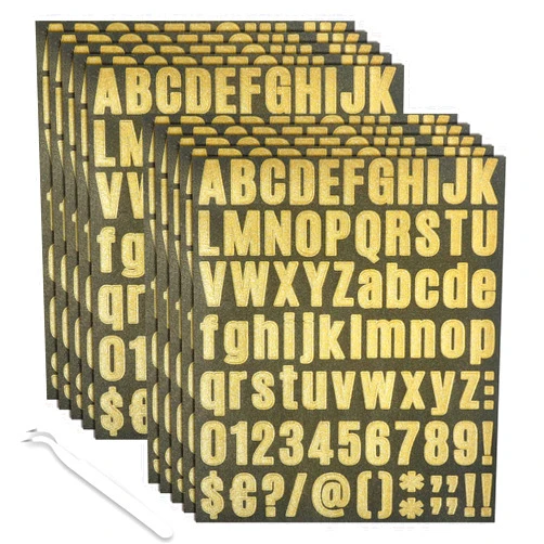 Sodknow 10 Sheet Glitter Letter Stickers Self Adhesive Letters Stick on Vinyl Letters Capital Alphabet Sticker Letter Decals for Crafts Graduation Cap Wall Decor