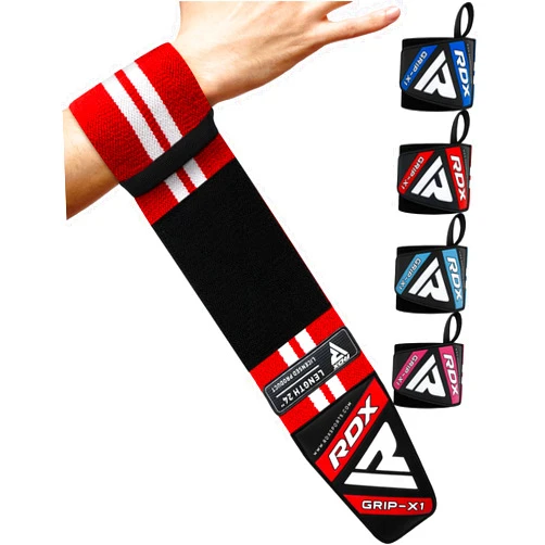 RDX Weight Lifting Wrist Support Wraps, 36” 24” 18” Professional Grade Elasticated Cotton Straps, Gym Fitness Workout Strength Training Bodybuilding Powerlifting Deadlifting Calisthenics, Men Women