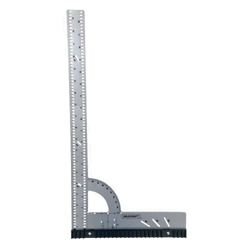 Milescraft 8405 Framing Square 500 Imperial Framing Square – 20” x 11” Steel Carpenter Square for Woodworking with Removeable Fence