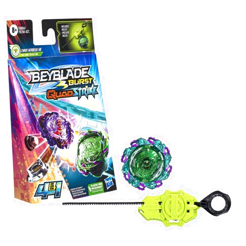 BEYBLADE Burst QuadStrike Chain Kerbeus K8 Spinning Top Starter Pack, Defense/Stamina Type Battling Game with Launcher, Kids Toy Set