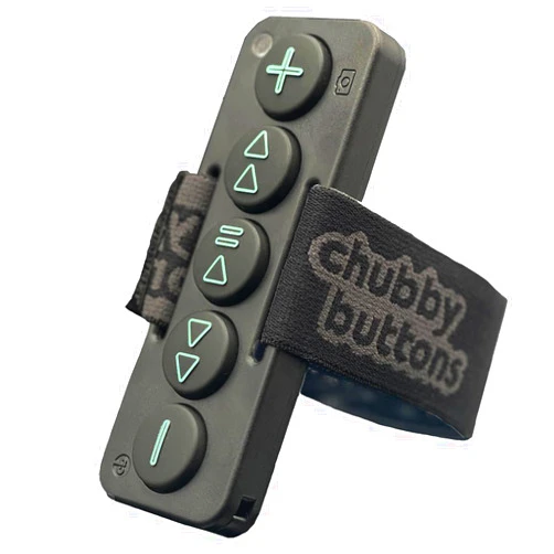 Chubby Buttons 2 - Wearable & Stickable Bluetooth 5.2 Remote for Music, Calls & AI Digital Assistants