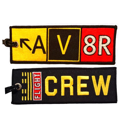 AV8R Taxiway Sign Embroidered Luggage Tag
