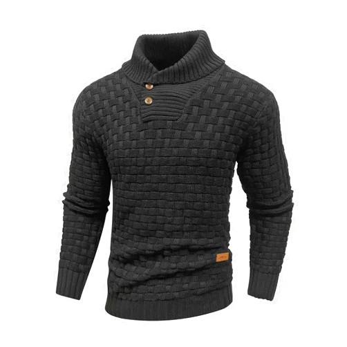 Arcciit Mens Crewneck Long Sleeve Textured Ribbed Edge Pullover Sweaters Knitted Sweater Tops