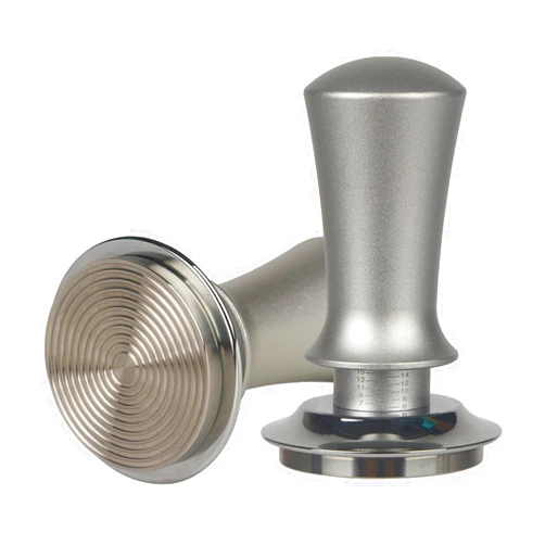 NWUCZW 51mm Espresso Tamper Premium Barista Coffee Tamper Tool Adjustable Depth Espresso Tamper Spring Loaded 30lb Calibrated Espresso Tamp with Scale, 100% Stainless Steel Threaded Base