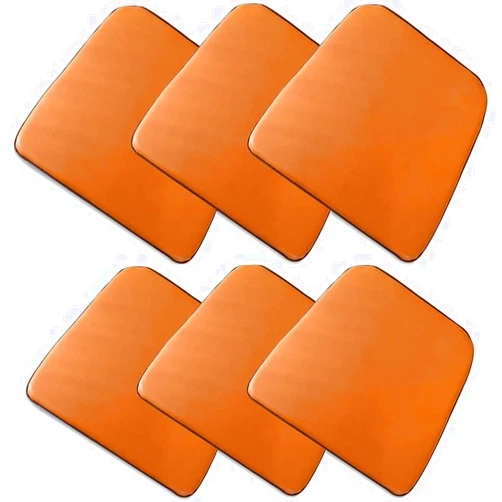 EORNOW Set of 2/4/6 U-Shaped Kitchen Chair Cushion Dining Chairs Seat Cushion, PU Leather Chair Pads with Removable and Washable Cover (Color : Camel, Size : 43 * 46cm(Set of 6))