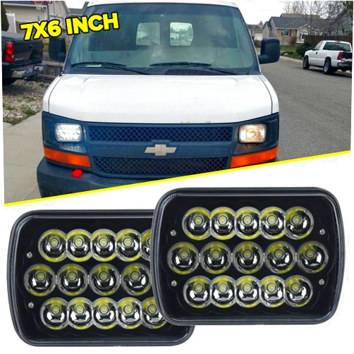 V-Spec 1 pr Black 7x6 seals beam replacement Headlights 5x7