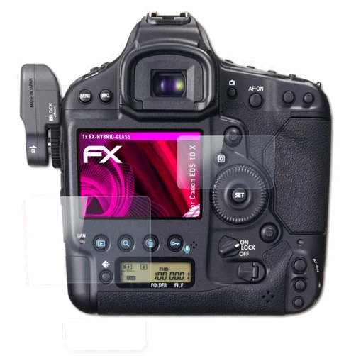 AtFoliX Plastic Glass Protective Film compatible with Canon EOS 1D X Glass Protector, 9H Hybrid-Glass FX Glass Screen Protector of plastic (Set of 1)
