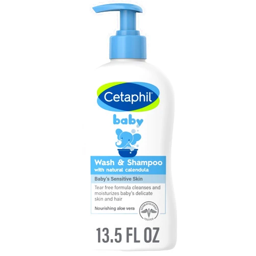 Cetaphil Baby Wash & Shampoo with Organic Calendula, Tear Free, Paraben, Colorant and Mineral Oil Free, 13.5 Fl. Oz