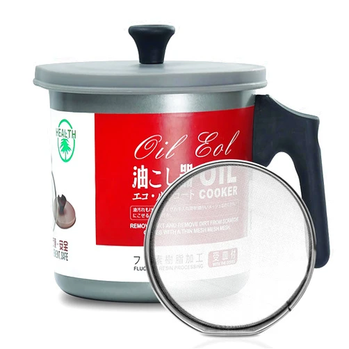 PARACITY Bacon Grease Container with Fine Strainer and Dust-proof Lid, 1.2L/ 41OZ Cooking Oil Container/Can/Pot for Kitchen Meat Frying Oil and Cooking Grease Storage