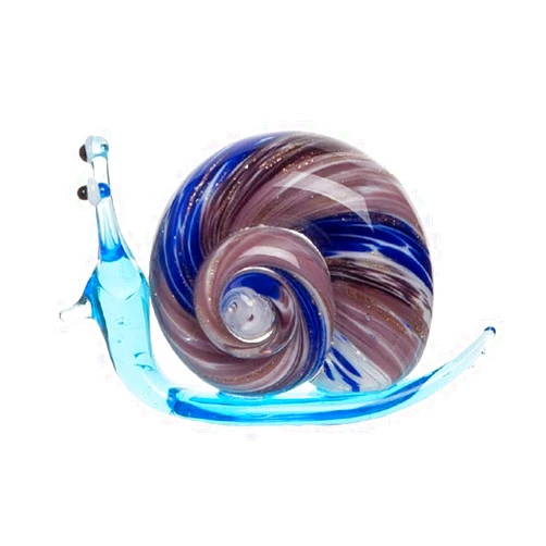 Beachcombers B22477 Multi Swirl Snail Glass Art, 2.56-inch Length