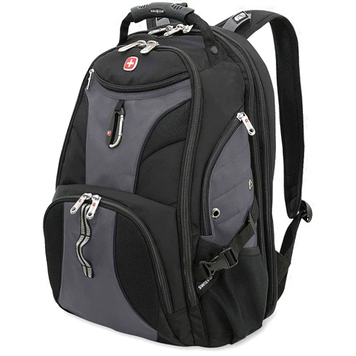 SwissGear 1900 Scansmart TSA 17-Inch Laptop Backpack, Gray/Black