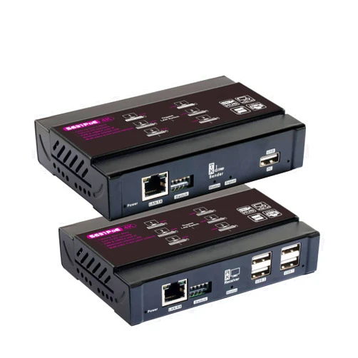 Basicolor 4K HDMI KVM USB Extender Over Single Cat5e/6 up to 100M(328ft), KVM Extender Support 1080P@60Hz, Plug & Play, Keyboard & Mouse Ethernet Network, Lossless-Near Zero Latency, 4 Ports USB2.0