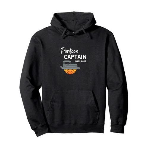 Bass and Pike Apparel Company Pontoon Captain, Bass Lake, Starke County, Knox, Indiana Pullover Hoodie