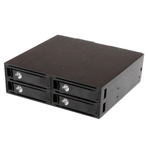 StarTech.com 4-Bay Mobile Rack Backplane for 2.5in SATA/SAS Drives - Hot Swap SSDs/HDDs from 5-15mm - Supports SAS II & SATA III (6 Gbps) (SATSASBP425),Black