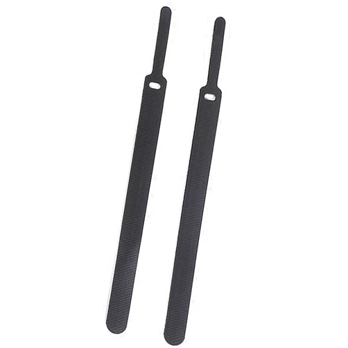 PAKUNDAS 2Pack Self-Adhesive Hook Loop CPAP Hose Ties – Reusable Fastening Straps for Organizing Wires, Cords, Cables – Strong Sticky Backing, No Tools Needed, Black