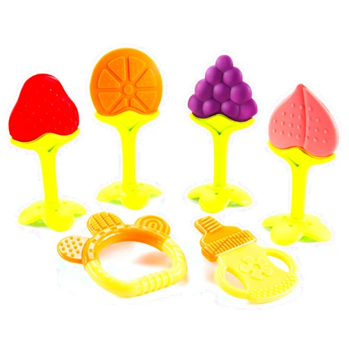 Sperric Baby Teether Toys for Babies 0-6 Months, Newborn Infant Baby Teethers Freezer Safe Silicone Baby Teether Toys, Frozen Teething Toys for Babies 0-6 Months, Baby Teethers Toys 6 Pack - Perfect Baby Gift