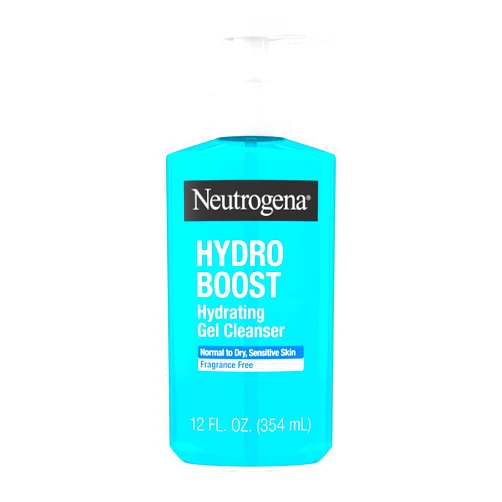 Neutrogena Hydro Boost Face Wash, Fragrance Free, Hydrating Facial Cleanser with Hyaluronic Acid, Daily Foaming Face Wash & Makeup Remover, Hypoallergenic Gel Cleanser, 12 fl. oz