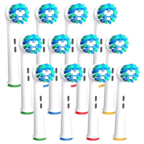 GENKENT Replacement Toothbrush Heads Compatible with Oral B Braun 12 Pcs Professional Electric Toothbrush Heads Brush Heads Replacement for Heads Refill Pro 500/1000/1500/3000/3757/5000/7000/7500/8000