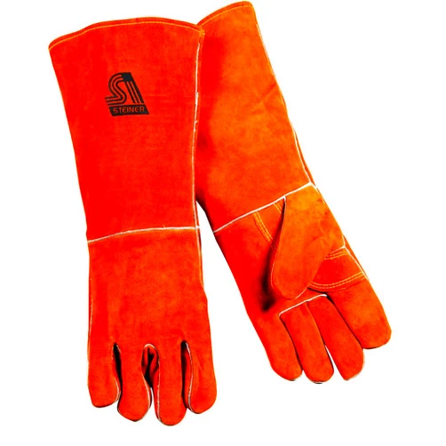 Steiner 21918-X Welding Gloves, Brown Y-Series 18-Inch Length Shoulder Split Cowhide, Foam Lined, Extra Large