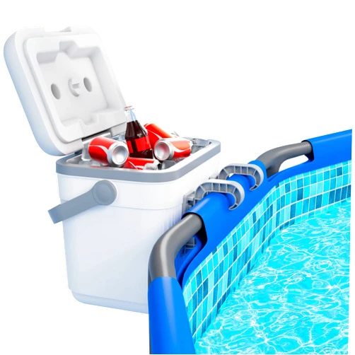 BITIWEND Pool Cooler, Insulated Hard Cooler with Handle, Keeps Ice for 3 Days, Oasis Chill Series, Portable Poolside Above-Ground Pool Companion