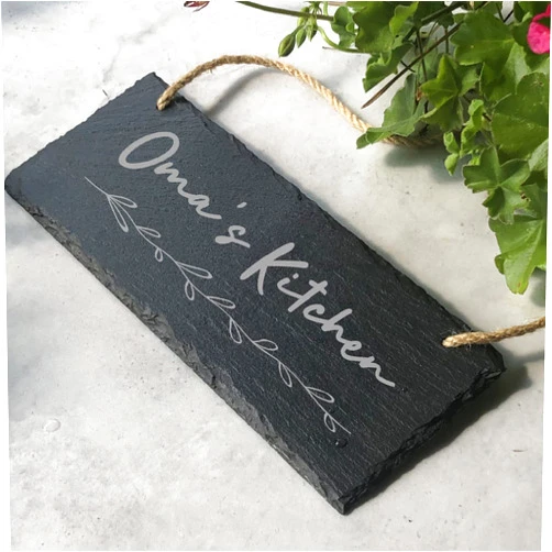 CUSTOMIZEFAST Custom Name Kitchen Sign. Personalized Slate Signs. Housewarming Wedding Gift. Wall Decor. Kitchen Decor