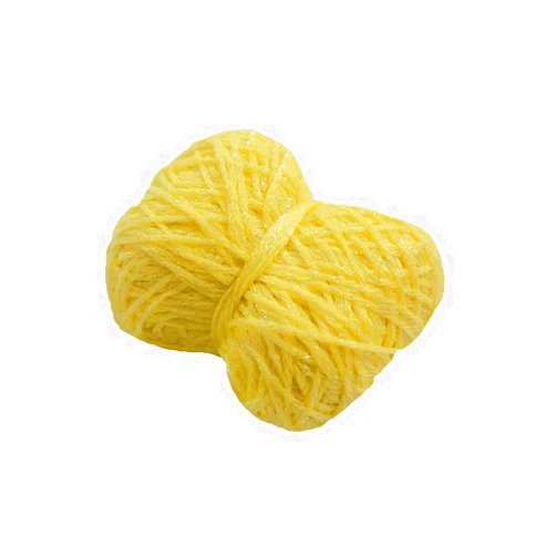Clisil Yellow Glitter Yarn Crochet Thread Sparkle Metallic Lurex Lame Shine Yarn Bag Decorations 40g