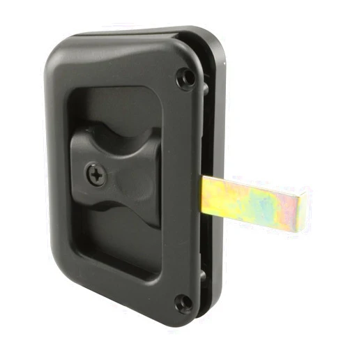 Prime-Line A 187 Black Plastic Hat Section Screen Door Handle and Latch (Single Pack)