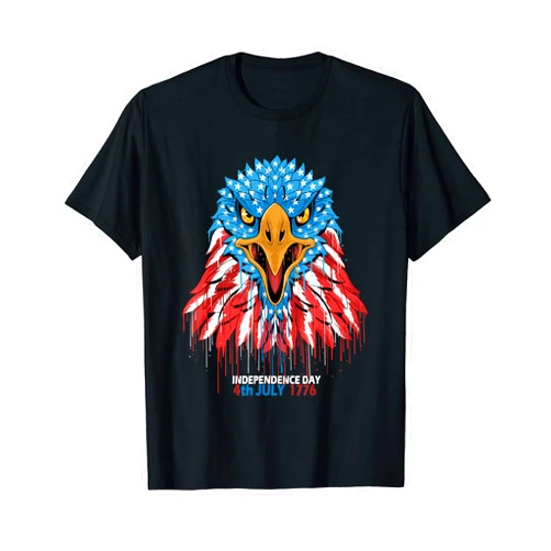 Amr,d Fourth of July 1776 Citizen The Mountain American Eagle Flag, Fourth of July 1776 T-Shirt