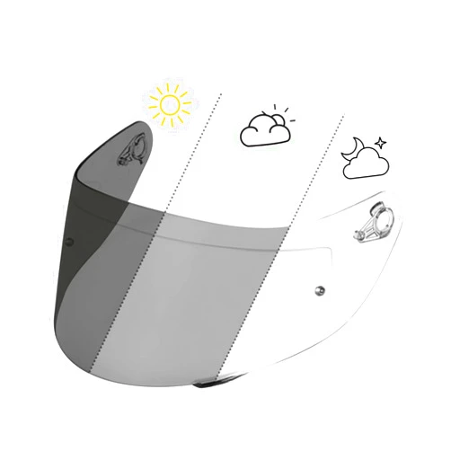 Puentemys Photochromic (Clear/Smoke) Face Shield Helmet Visor Replacement for K1 S, K3 SV, K5 S Motorcycle Full Helmets