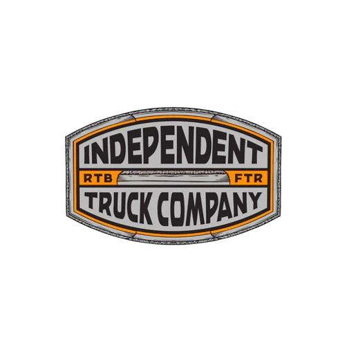 Independent Trucks Skateboard Sticker ITC Curb Grey/Orange 3.25