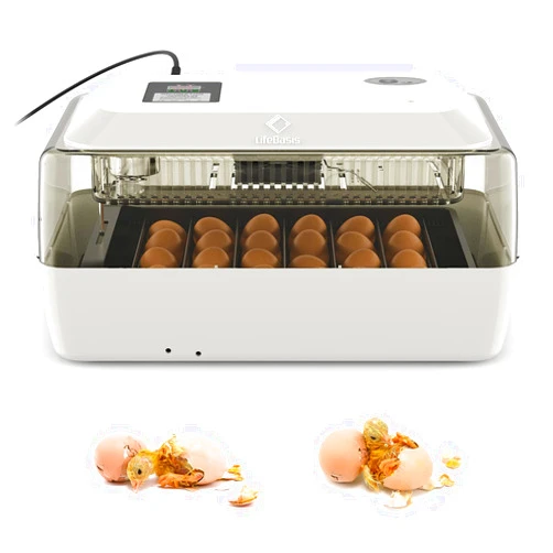 LifeBasis Life Basis Automatic Egg Incubator with Temperature Control Digital Display, Poultry Hatcher Machine Large Capacity of 16-40 Eggs Turner for Hatching Chickens Egg Bird Duck Quail【12 Months Warranty】